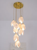 Lustra Suspension Lampe Céramique Florale Blanche - Neutralighting