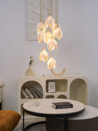 Lustra Suspension Lampe Céramique Florale Blanche - Neutralighting