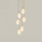 Lustra Suspension Lampe Céramique Florale Blanche - Neutralighting