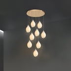 Lustra Suspension Lampe Céramique Florale Blanche - Neutralighting