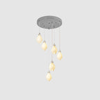 Lustra Suspension Lampe Céramique Florale Blanche - Neutralighting
