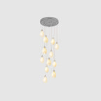 Lustra Suspension Lampe Céramique Florale Blanche - Neutralighting