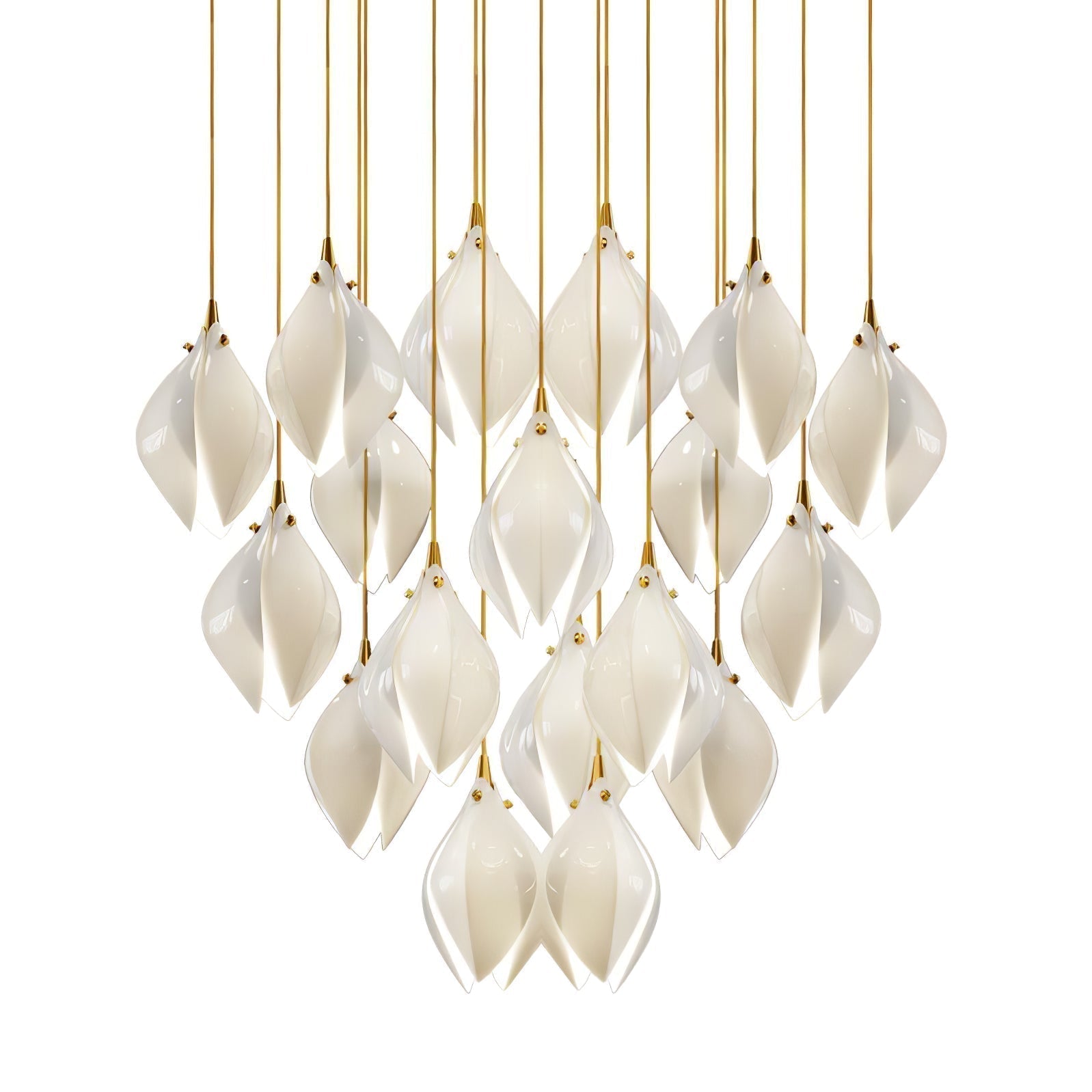 Lustra Suspension Lampe Céramique Florale Blanche - Neutralighting