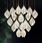 Lustra Suspension Lampe Céramique Florale Blanche - Neutralighting