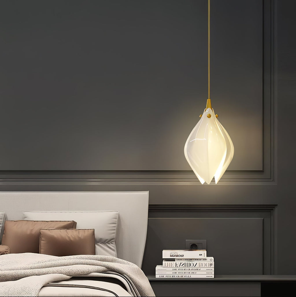 Lustra Suspension Lampe Céramique Florale Blanche - Neutralighting
