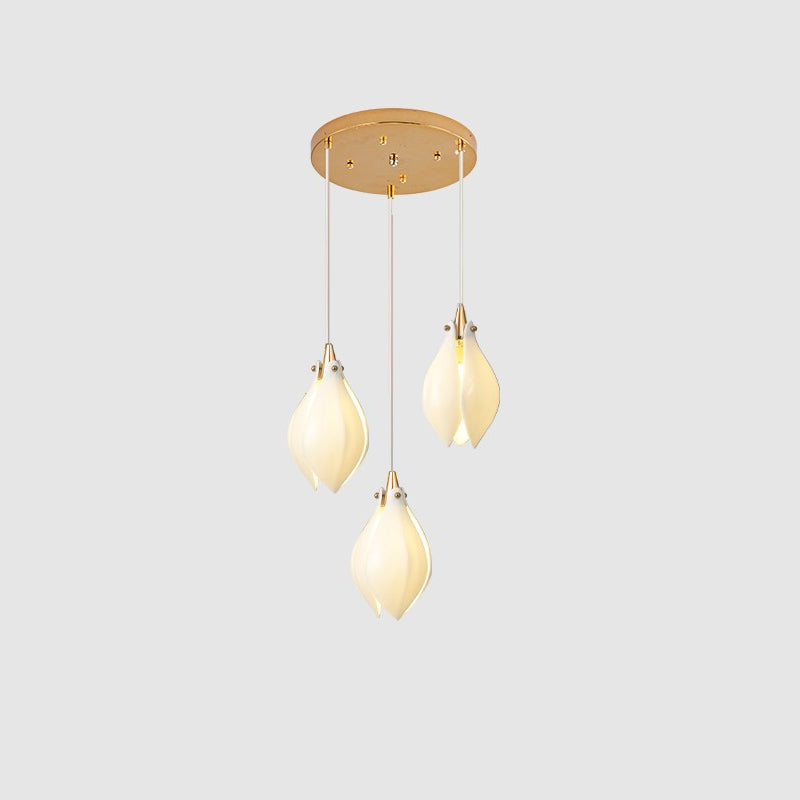Lustra Suspension Lampe Céramique Florale Blanche - Neutralighting