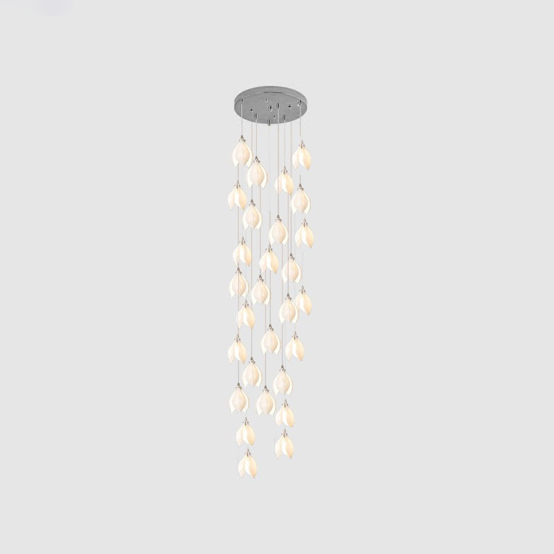 Lustra Suspension Lampe Céramique Florale Blanche - Neutralighting