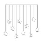Lustra Suspension Lampe Céramique Florale Blanche - Neutralighting