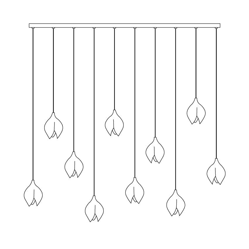 Lustra Suspension Lampe Céramique Florale Blanche - Neutralighting