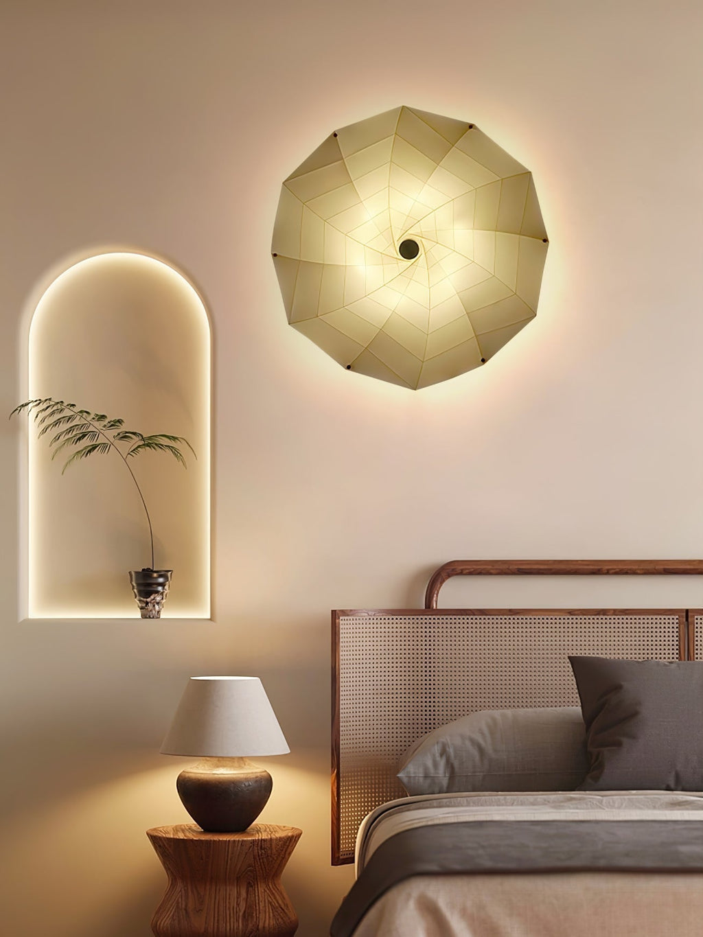Vadorir Spiral Fabric Pendant Light - Neutralighting