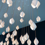 Lustra Suspension Lampe Céramique Florale Blanche - Neutralighting