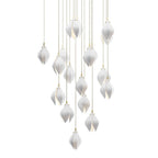 Lustra Suspension Lampe Céramique Florale Blanche - Neutralighting
