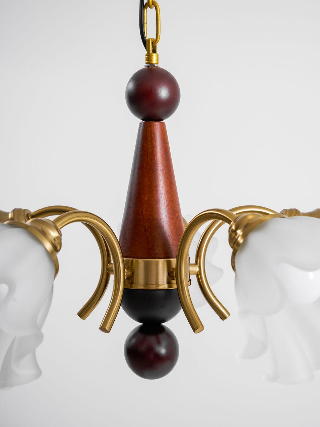 Ilvinan Chandelier Bois Verre Élégance Traditionnelle - Neutralighting