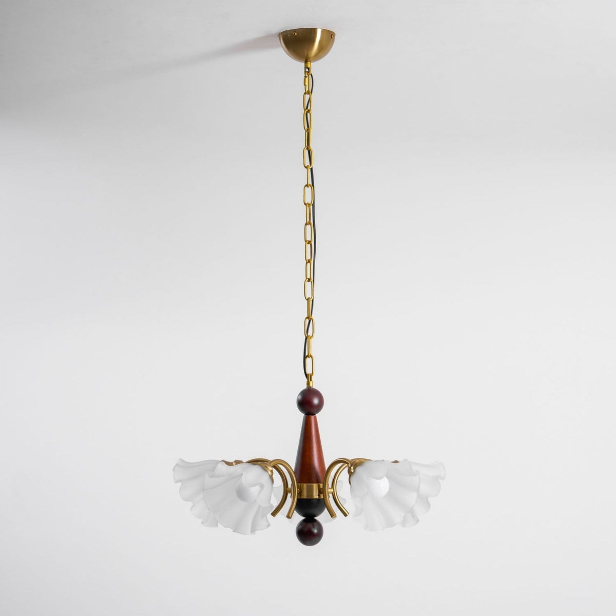 Ilvinan Chandelier Bois Verre Élégance Traditionnelle - Neutralighting
