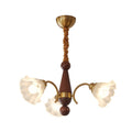Ilvinan Chandelier Bois Verre Élégance Traditionnelle - Neutralighting