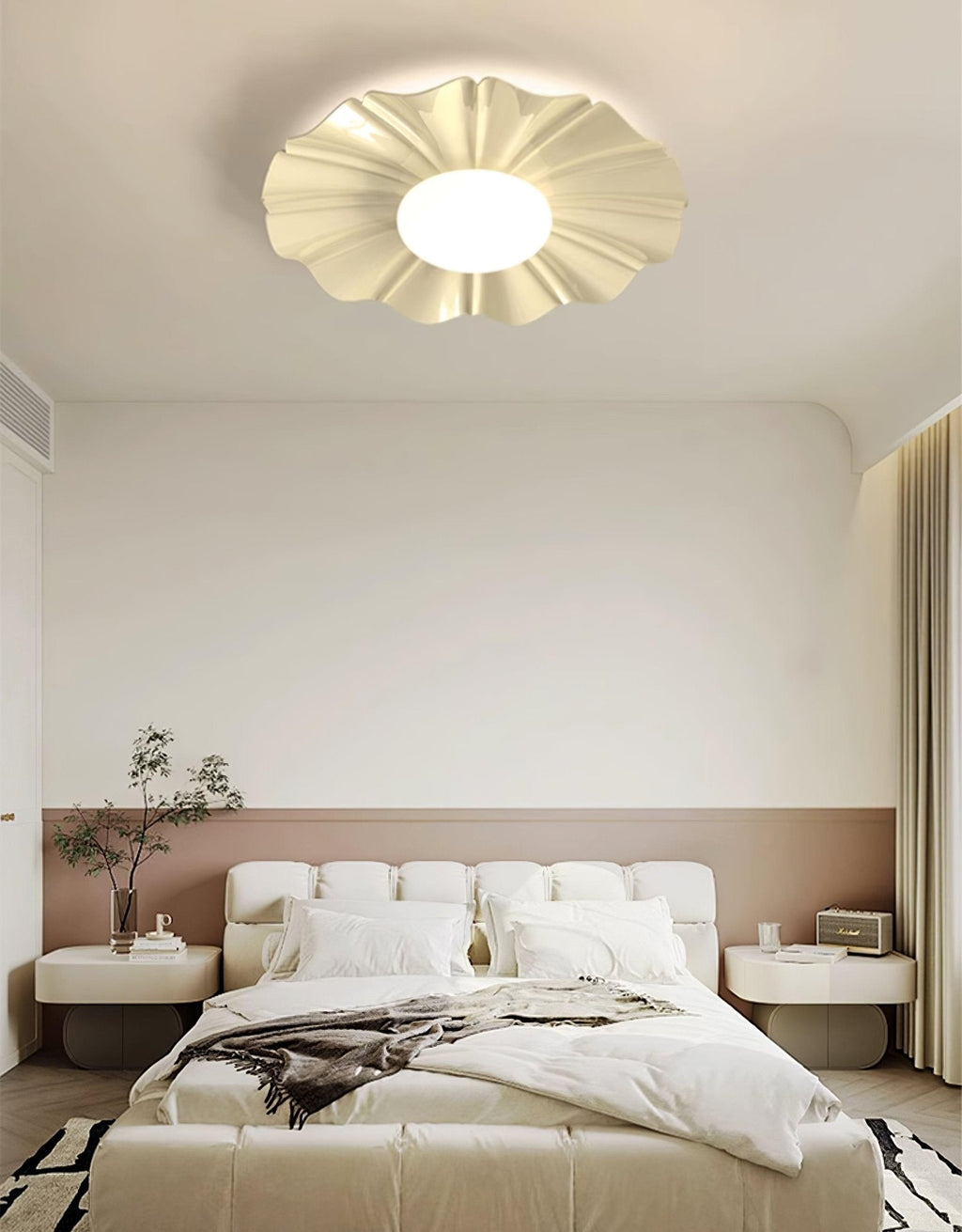 Lustra Plafonnier Or LED Sculpté pour Chambre - Neutralighting