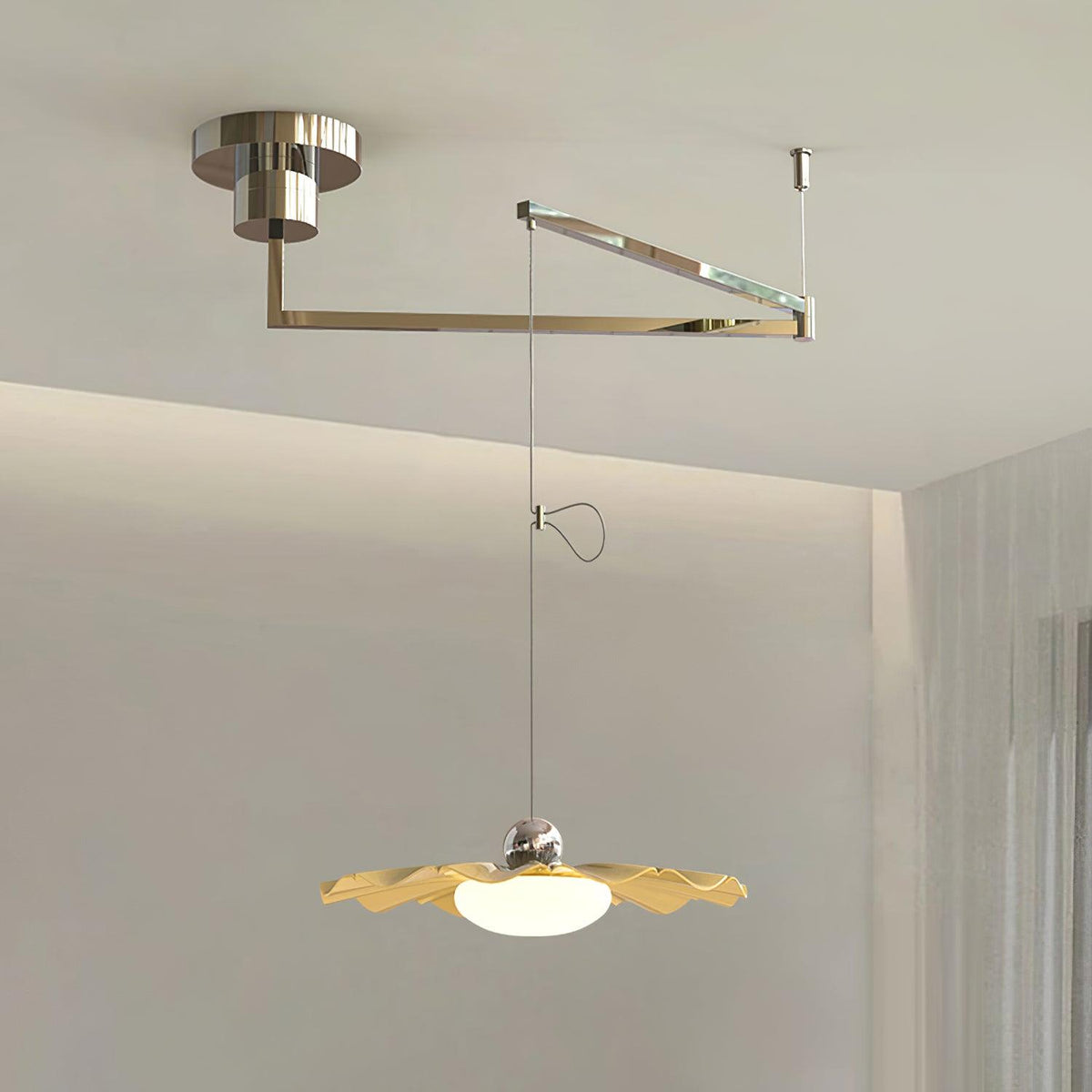 Lustra Suspension Laiton Acrylique Salle à Manger - Neutralighting