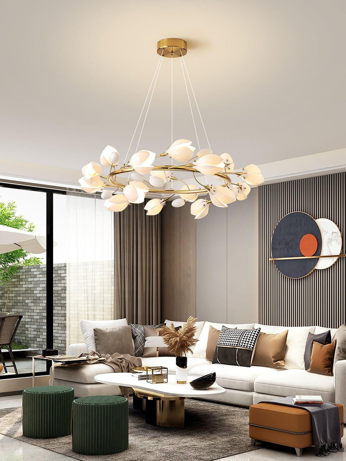 Porcelain Chandelier en Céramique Élégance Premium - Neutralighting