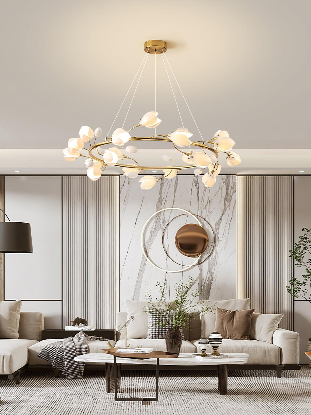 Porcelain Chandelier en Céramique Élégance Premium - Neutralighting