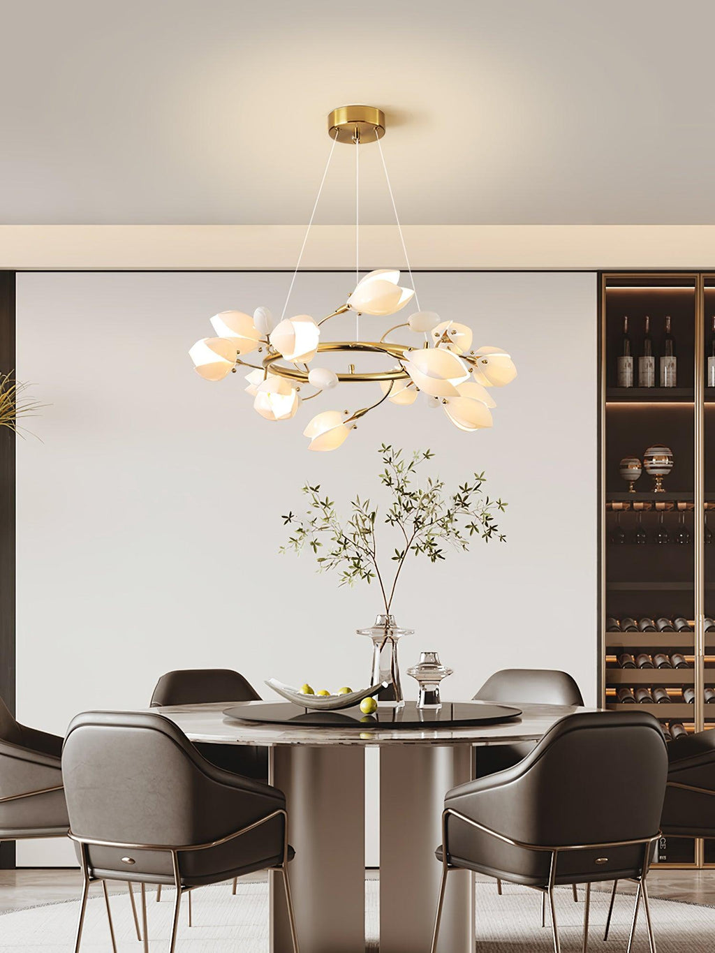 Porcelain Chandelier en Céramique Élégance Premium - Neutralighting