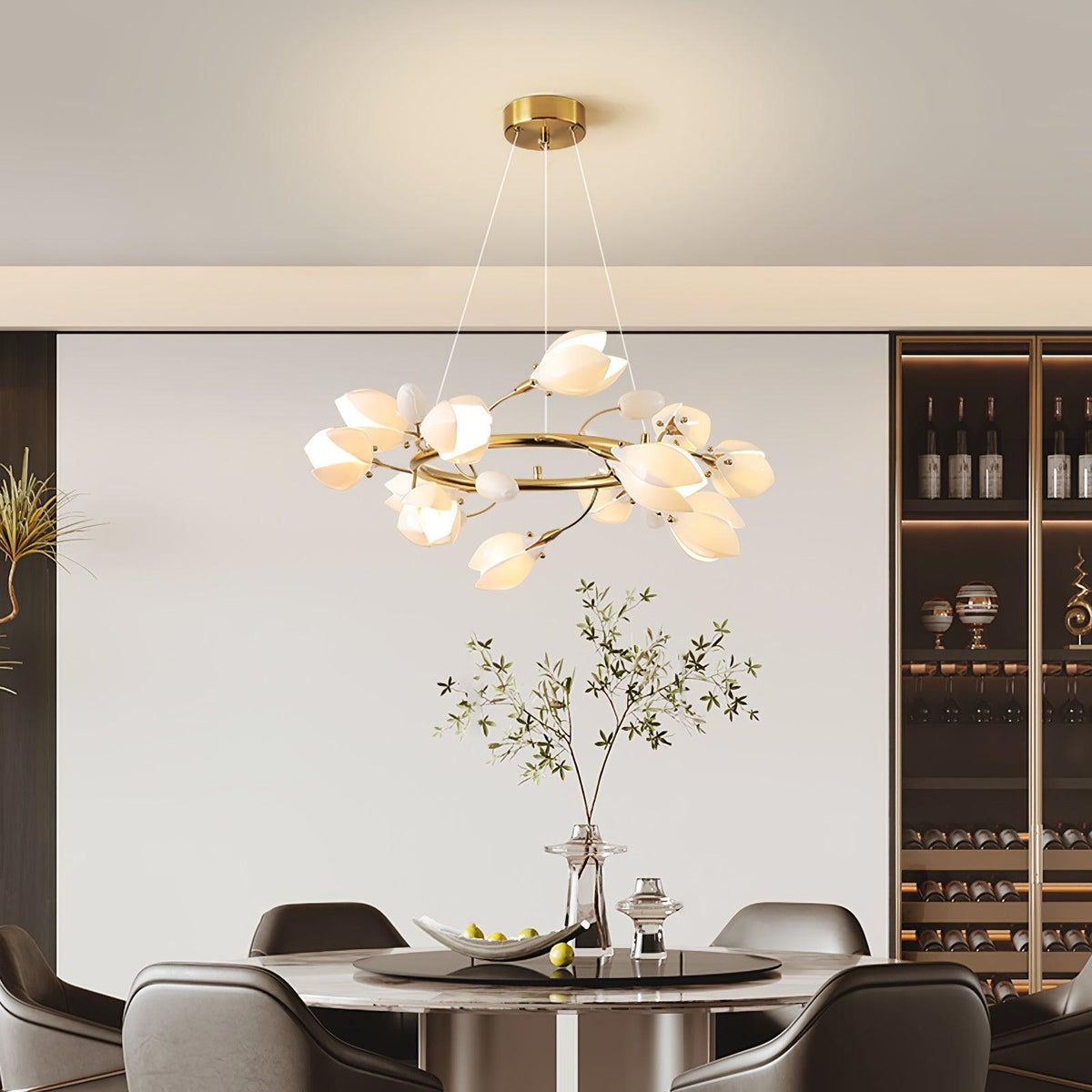 Porcelain Chandelier en Céramique Élégance Premium - Neutralighting