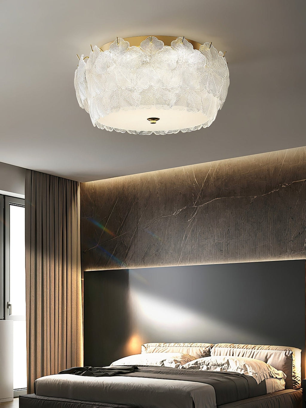 Lydoraris Lampe de Plafond en Verre Cluster de Fleurs - Neutralighting