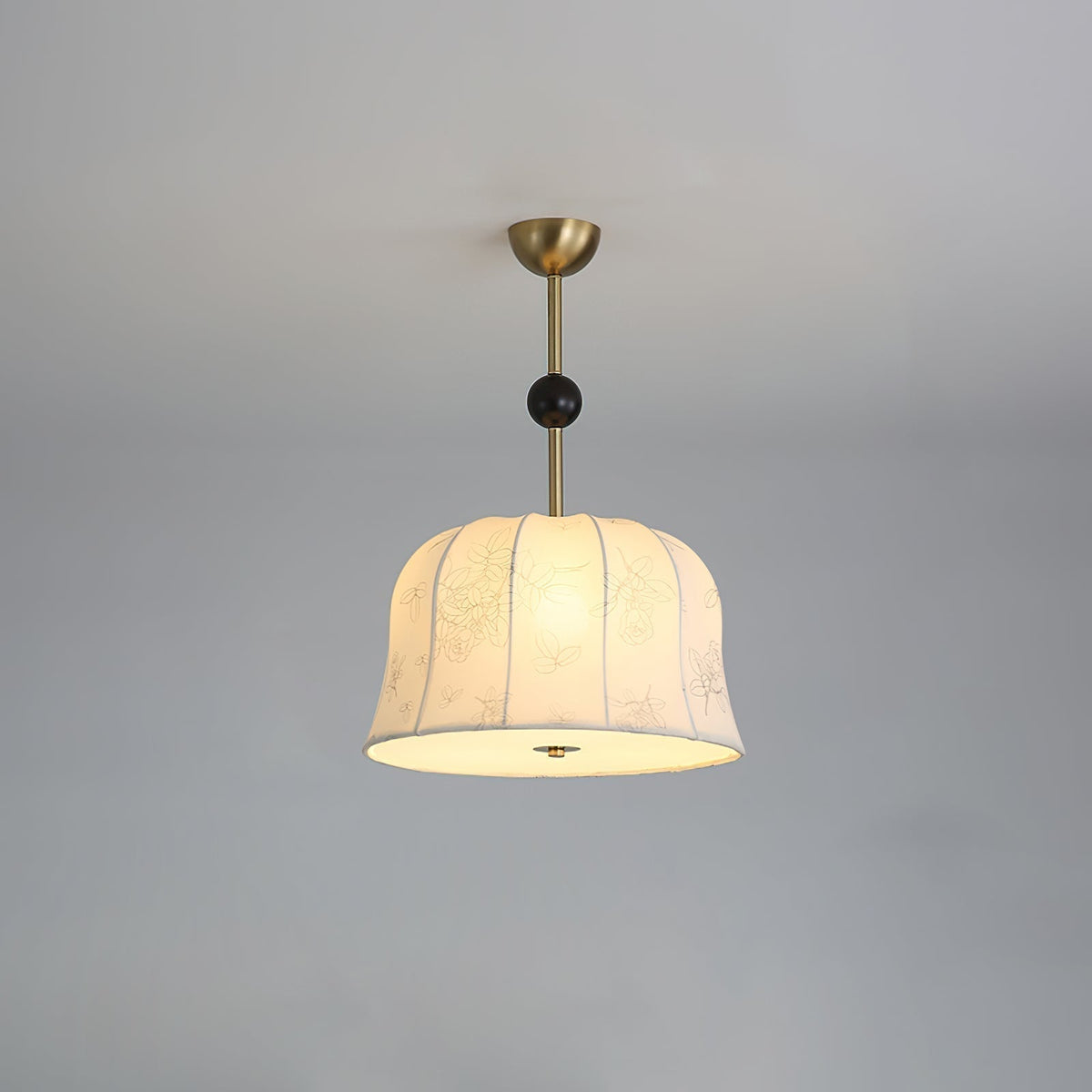 Avnoren Blossom Curve Fabric Wood Pendant Lamp - Neutralighting