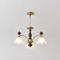 Lustra Chandelier Bois Laiton Fleurs en Floraison - Neutralighting