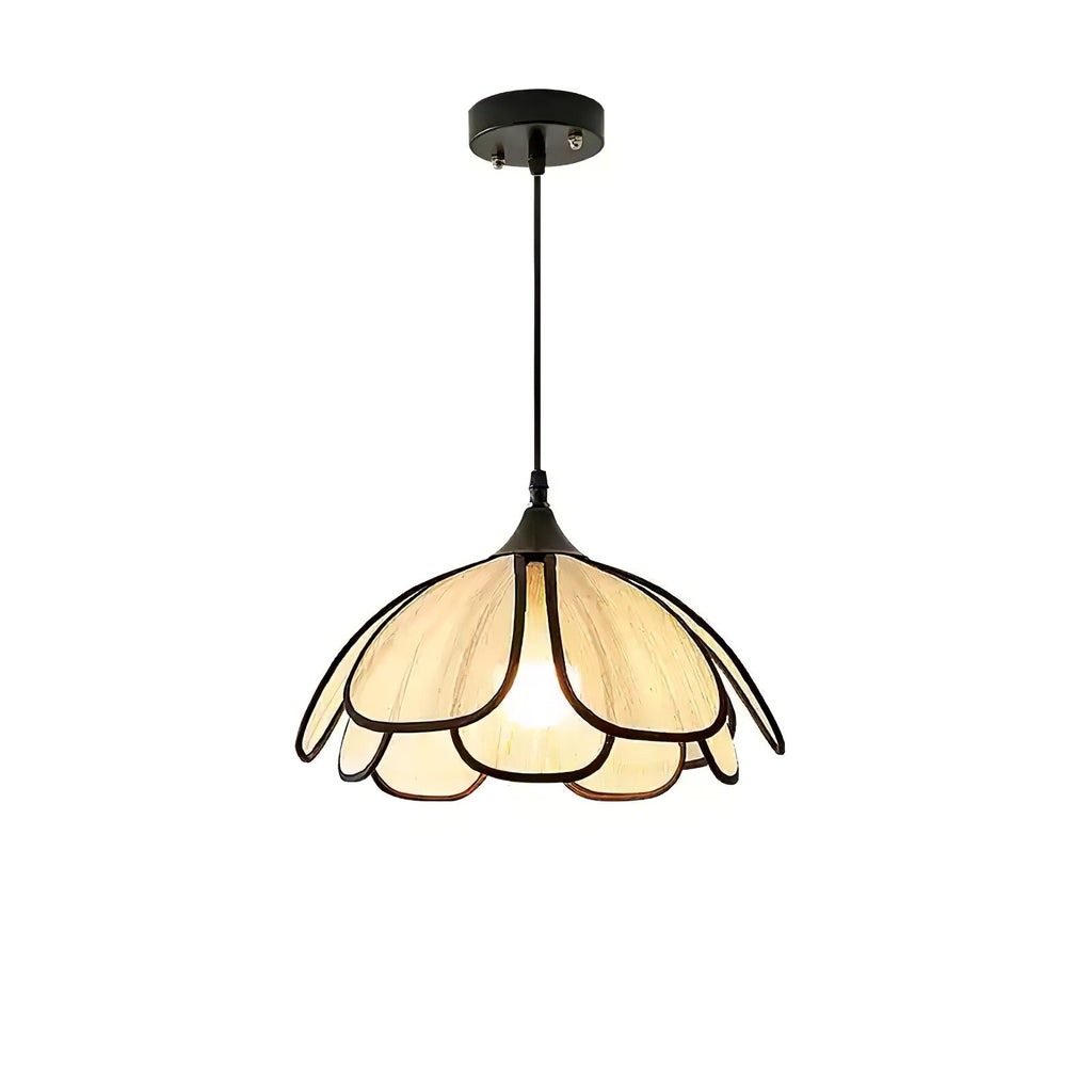 Elthaus Lampe Pendante Feuille Fiber Fleur - Neutralighting