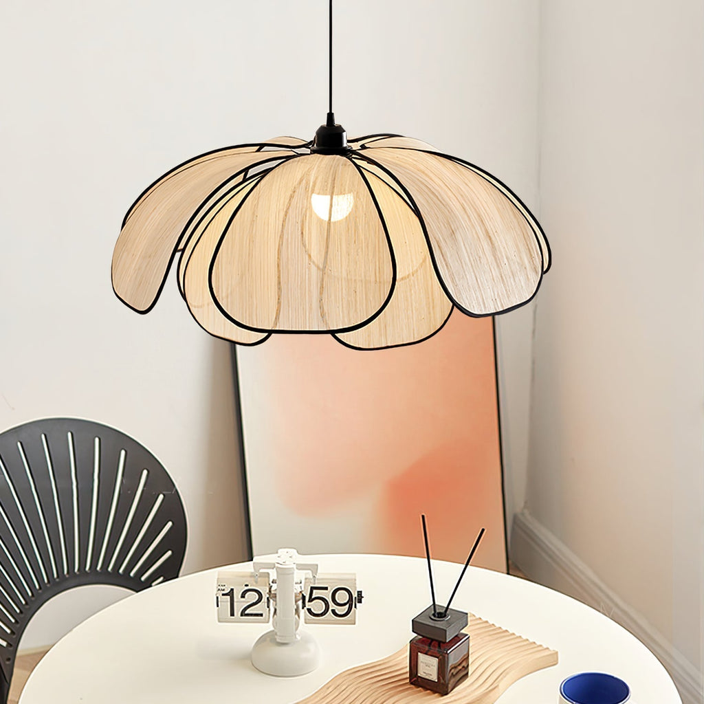 Elthaus Lampe Pendante Feuille Fiber Fleur - Neutralighting