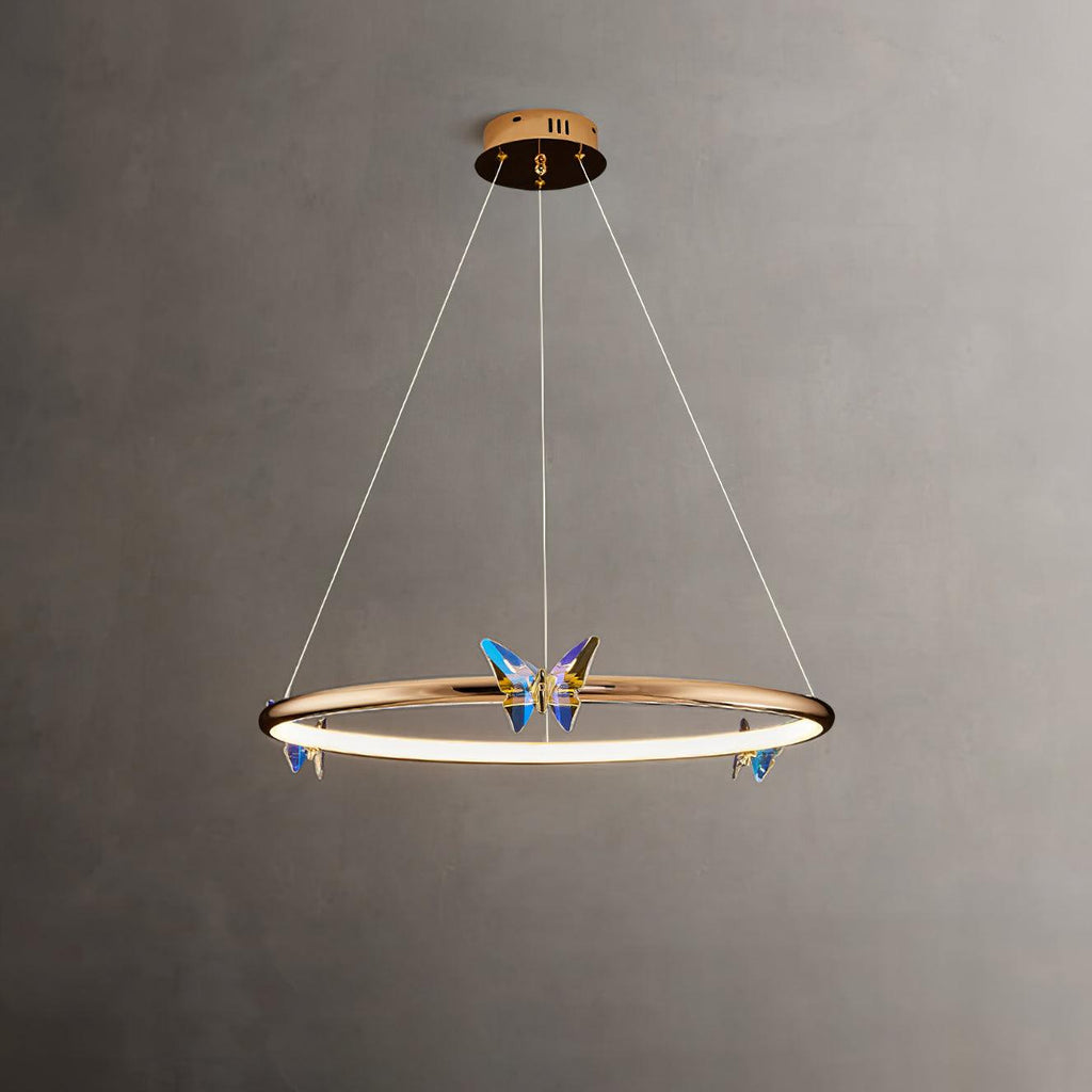 Lustra Chandelier Anneau en Cristal Papillon Élégant - Neutralighting