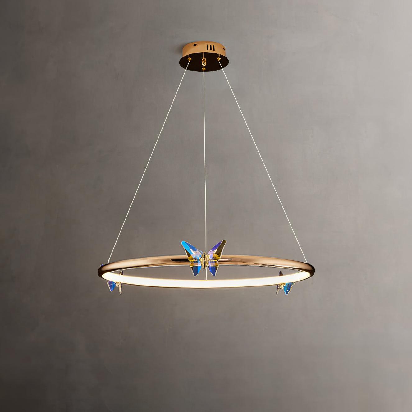 Lustra Chandelier Anneau en Cristal Papillon Élégant - Neutralighting