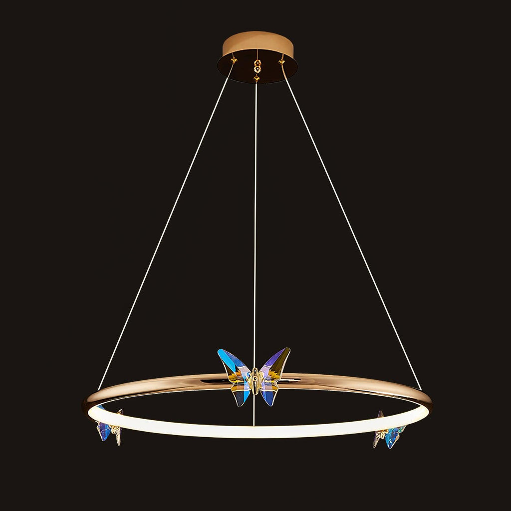 Lustra Chandelier Anneau en Cristal Papillon Élégant - Neutralighting