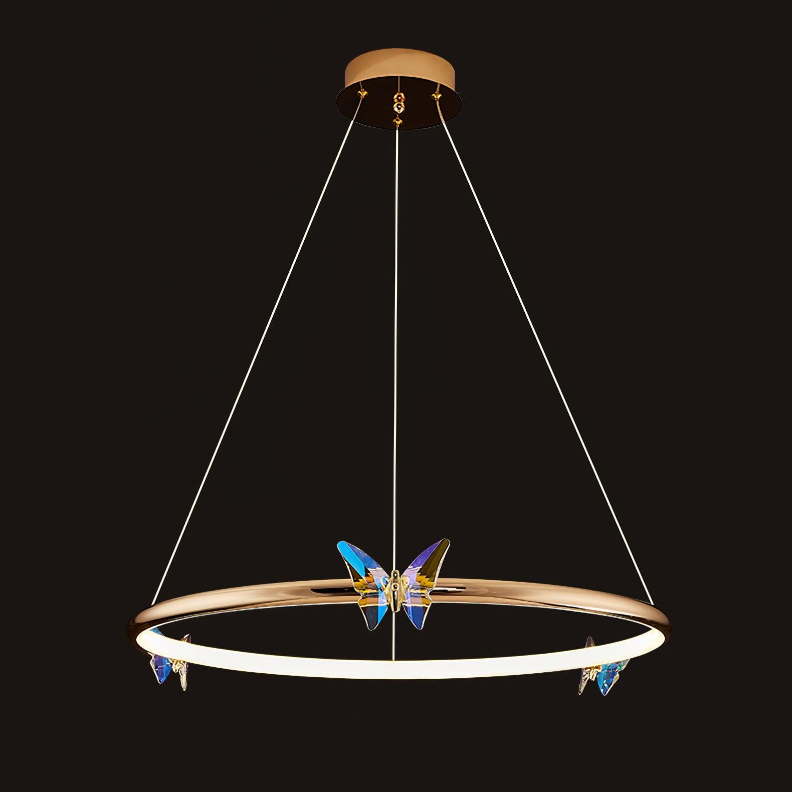 Lustra Chandelier Anneau en Cristal Papillon Élégant - Neutralighting