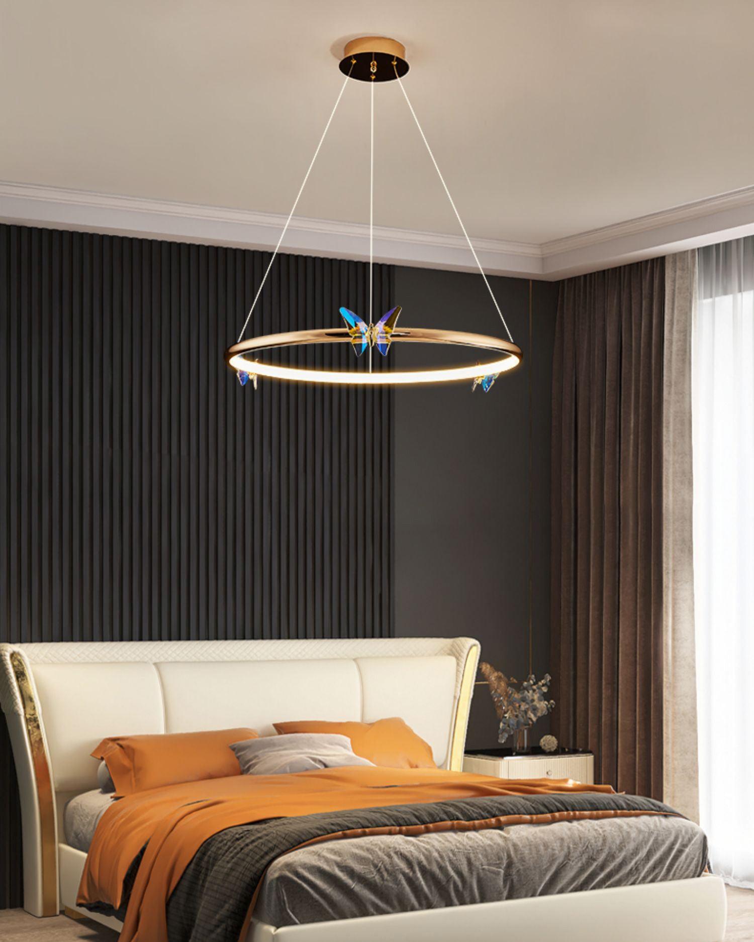 Lustra Chandelier Anneau en Cristal Papillon Élégant - Neutralighting