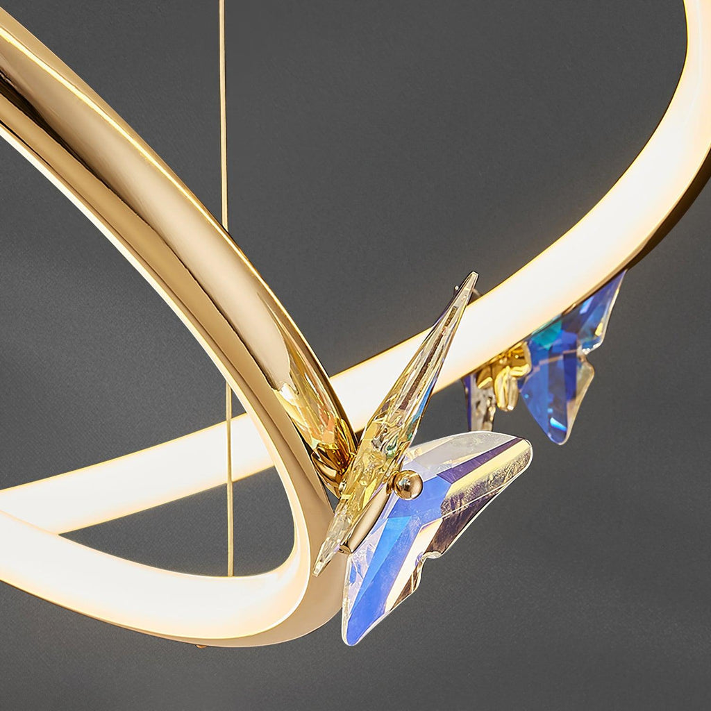 Lustra Chandelier Anneau en Cristal Papillon Élégant - Neutralighting