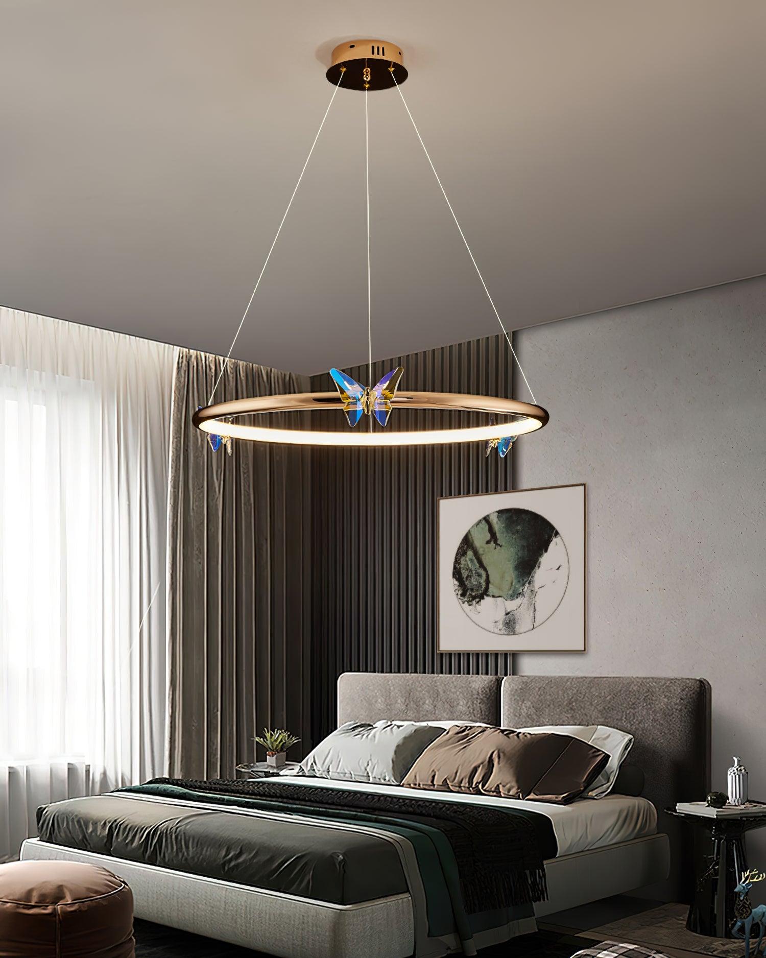 Lustra Chandelier Anneau en Cristal Papillon Élégant - Neutralighting