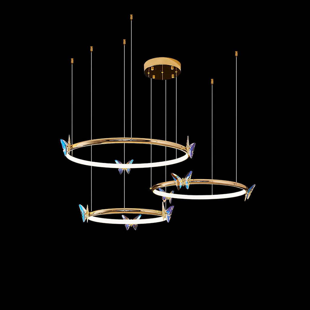 Lustra Chandelier Anneau en Cristal Papillon Élégant - Neutralighting
