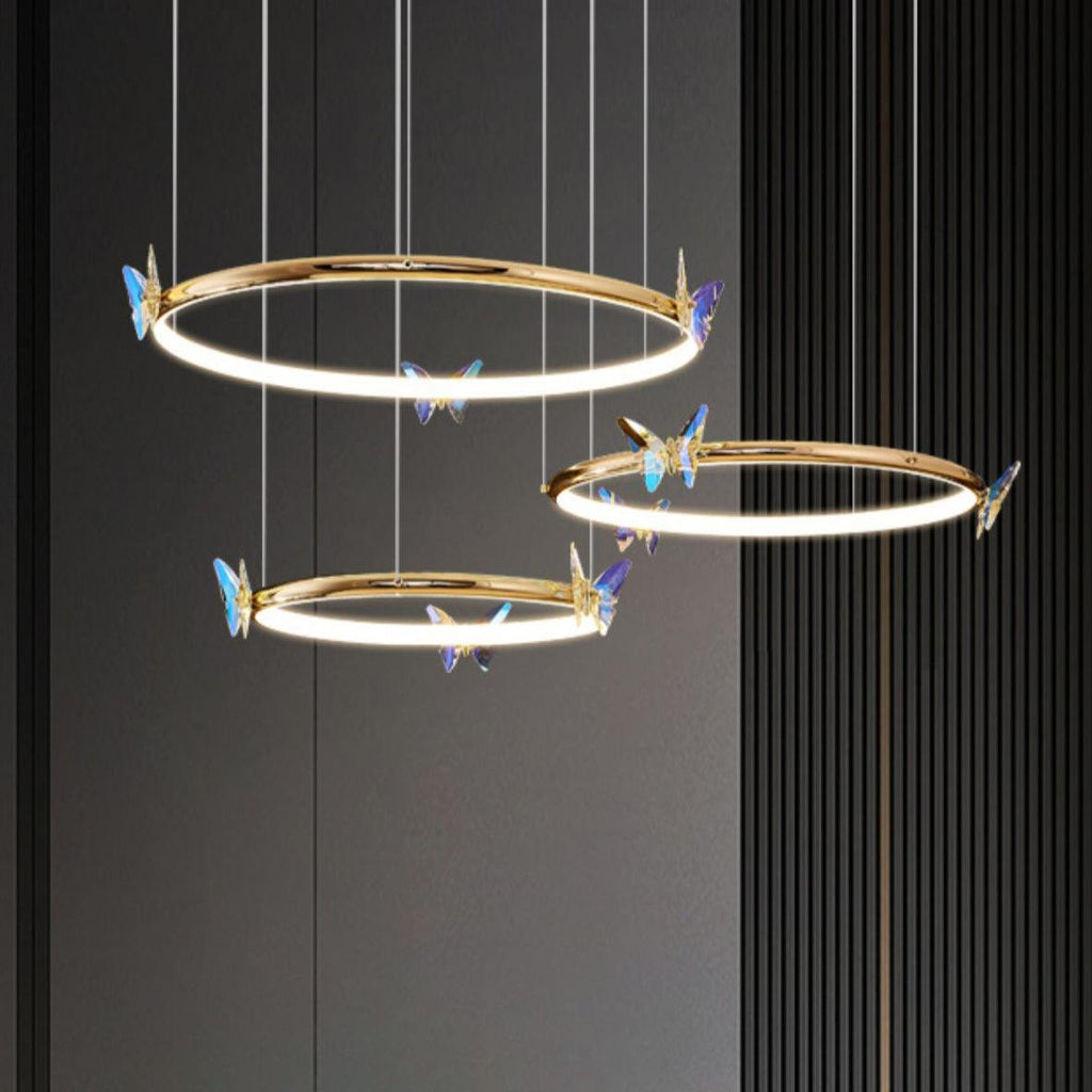 Lustra Chandelier Anneau en Cristal Papillon Élégant - Neutralighting