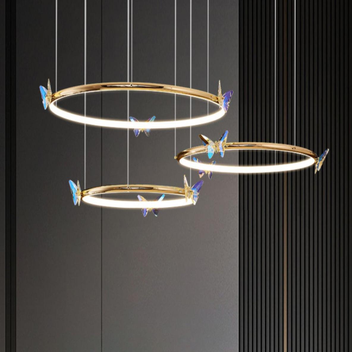 Lustra Chandelier Anneau en Cristal Papillon Élégant - Neutralighting
