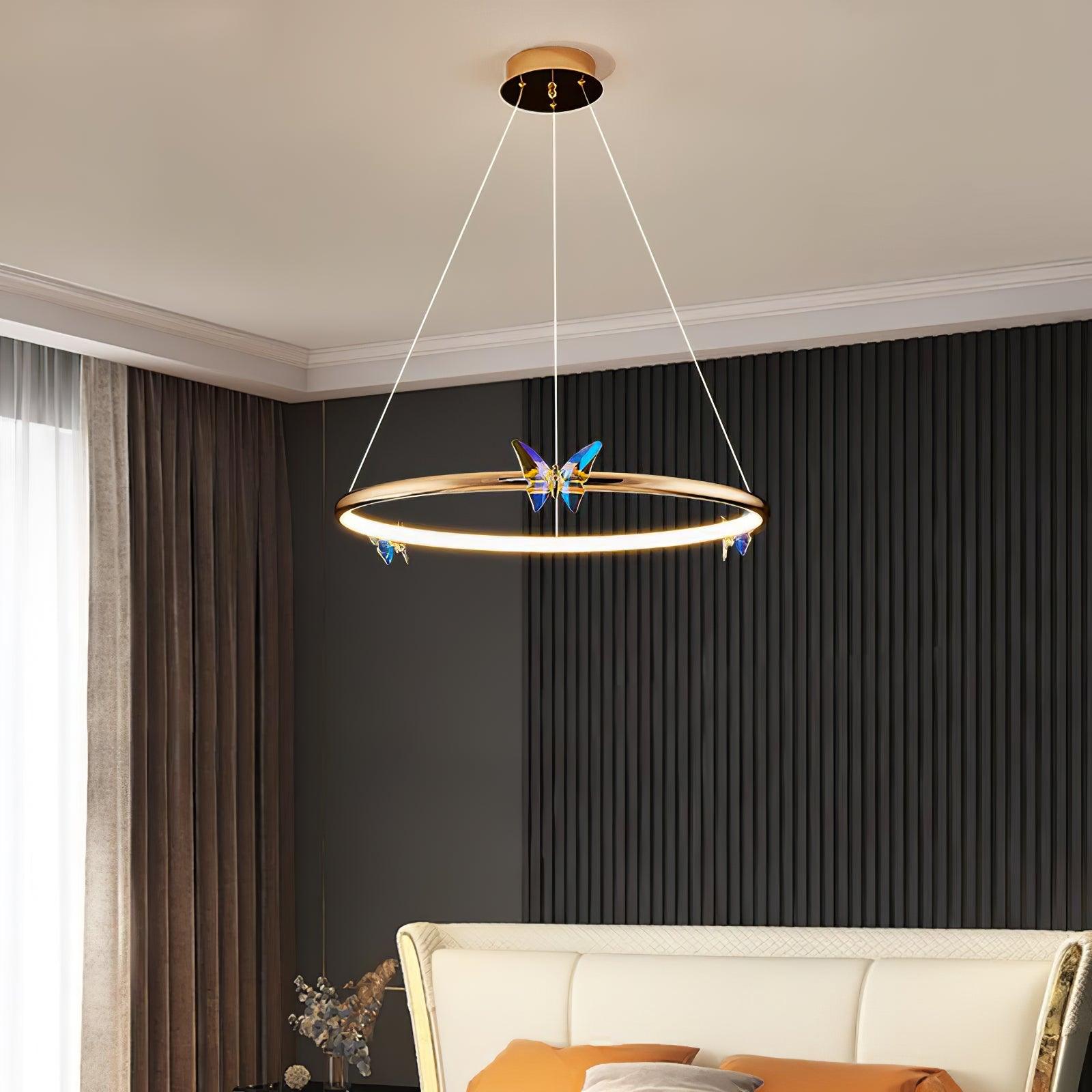 Lustra Chandelier Anneau en Cristal Papillon Élégant - Neutralighting