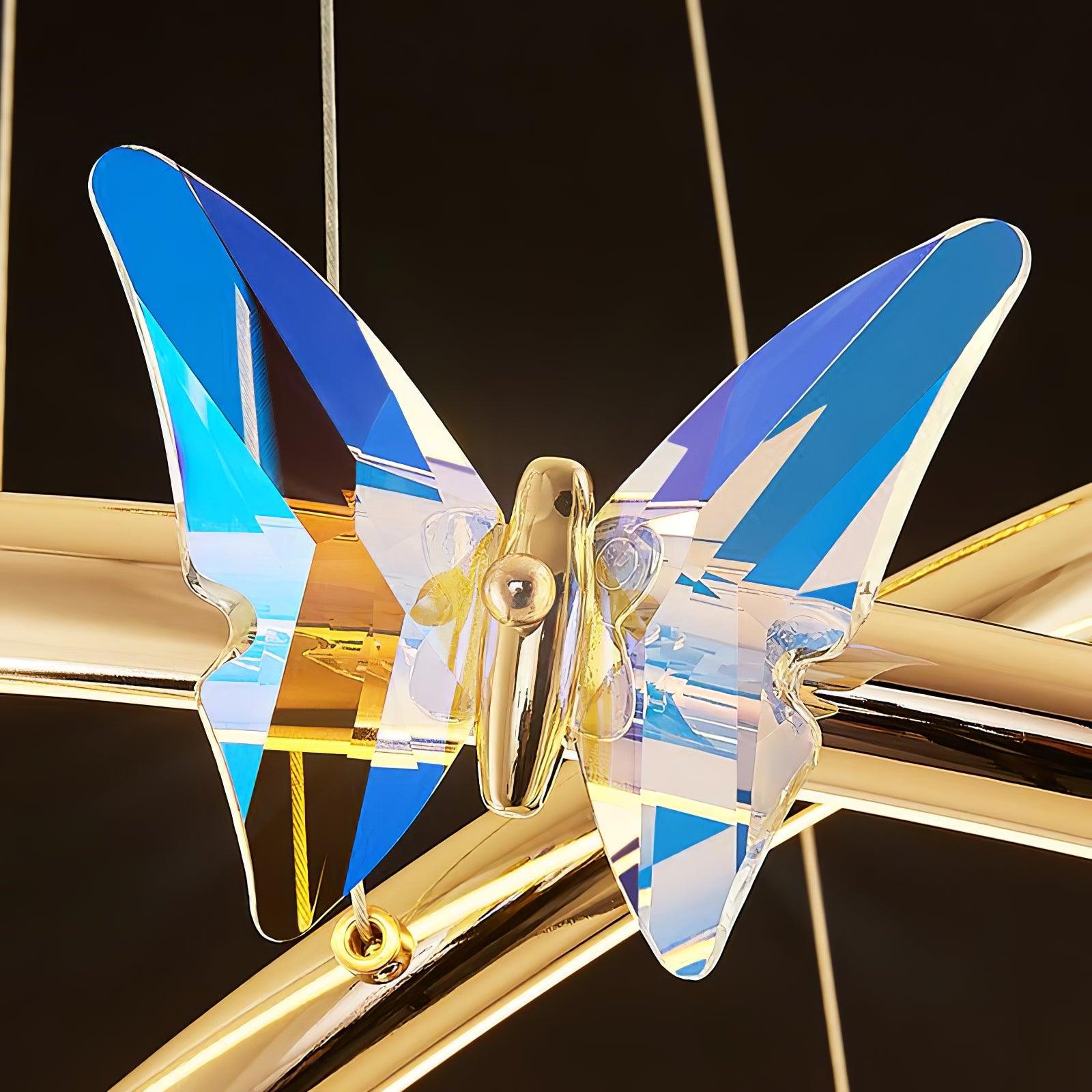 Lustra Chandelier Anneau en Cristal Papillon Élégant - Neutralighting