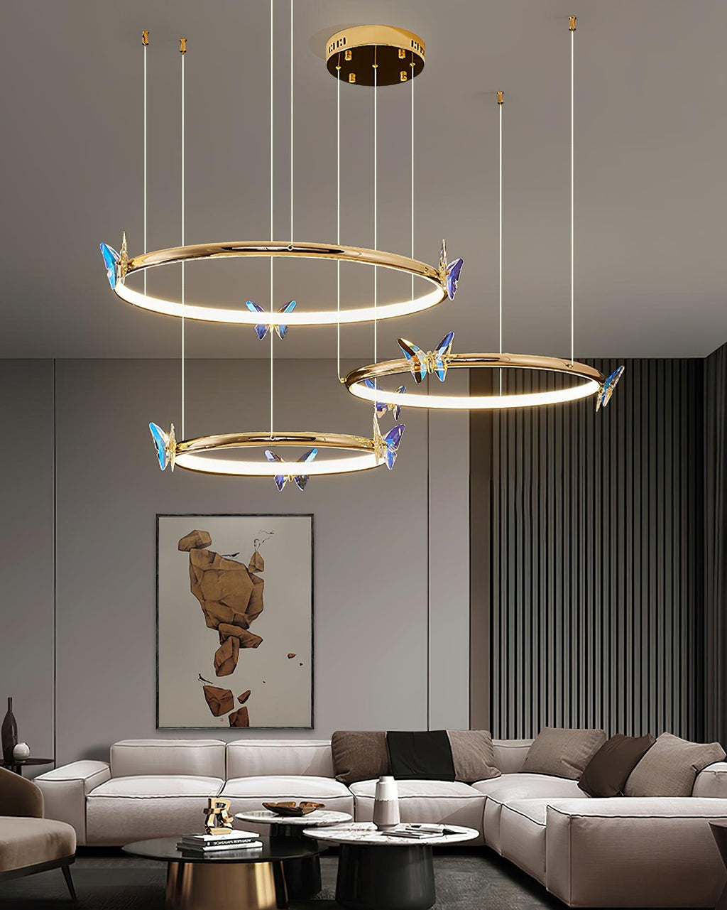 Lustra Chandelier Anneau en Cristal Papillon Élégant - Neutralighting