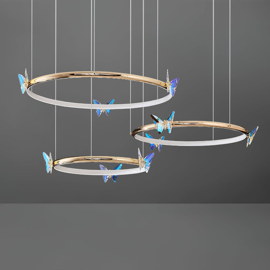 Lustra Chandelier Anneau en Cristal Papillon Élégant - Neutralighting