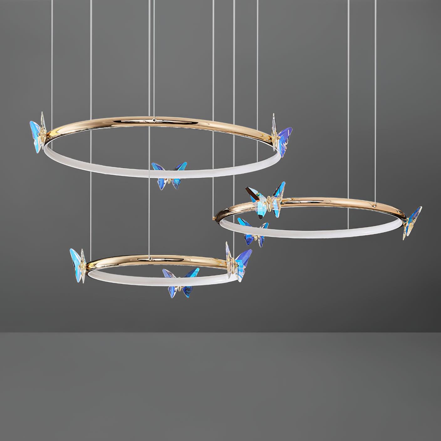 Lustra Chandelier Anneau en Cristal Papillon Élégant - Neutralighting