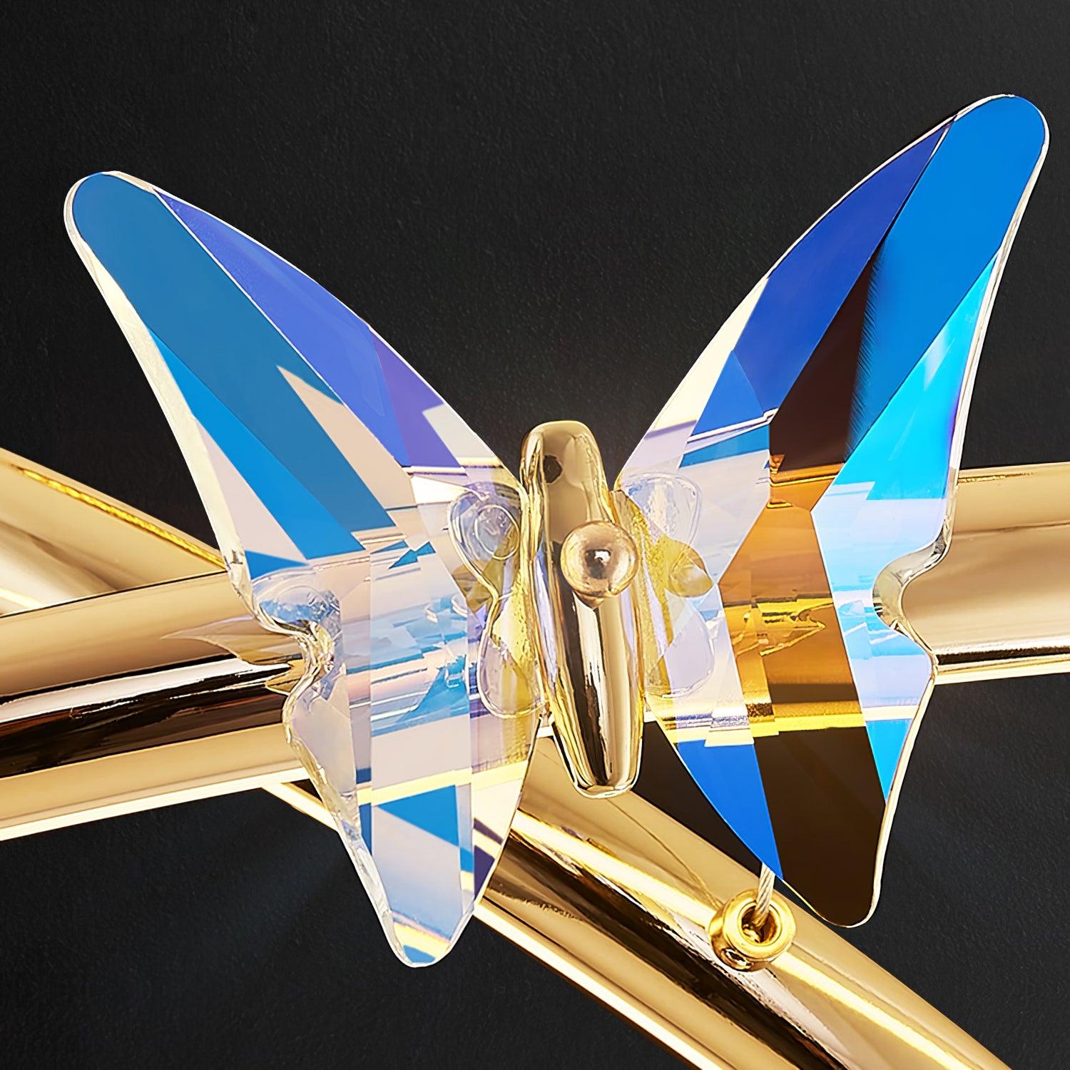 Lustra Chandelier Anneau en Cristal Papillon Élégant - Neutralighting