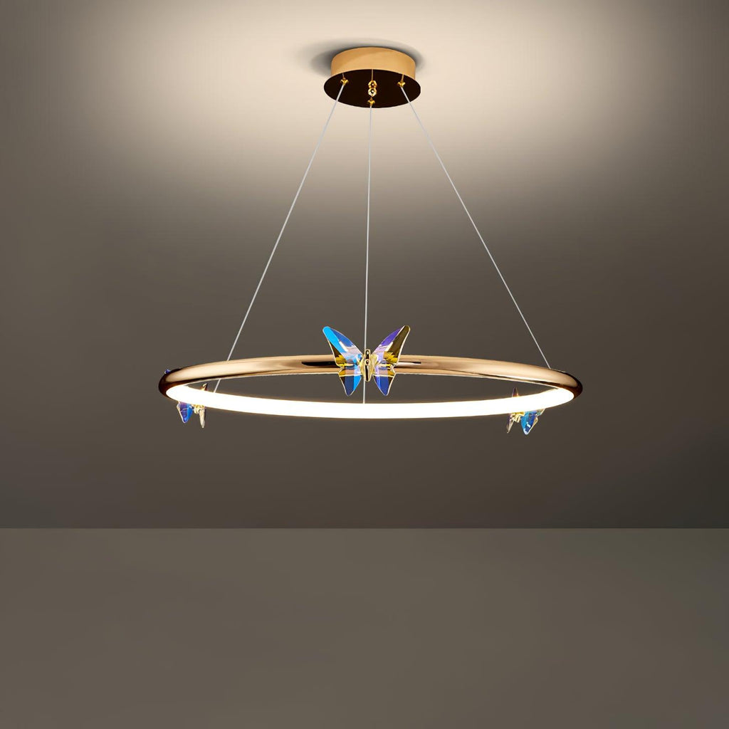 Lustra Chandelier Anneau en Cristal Papillon Élégant - Neutralighting