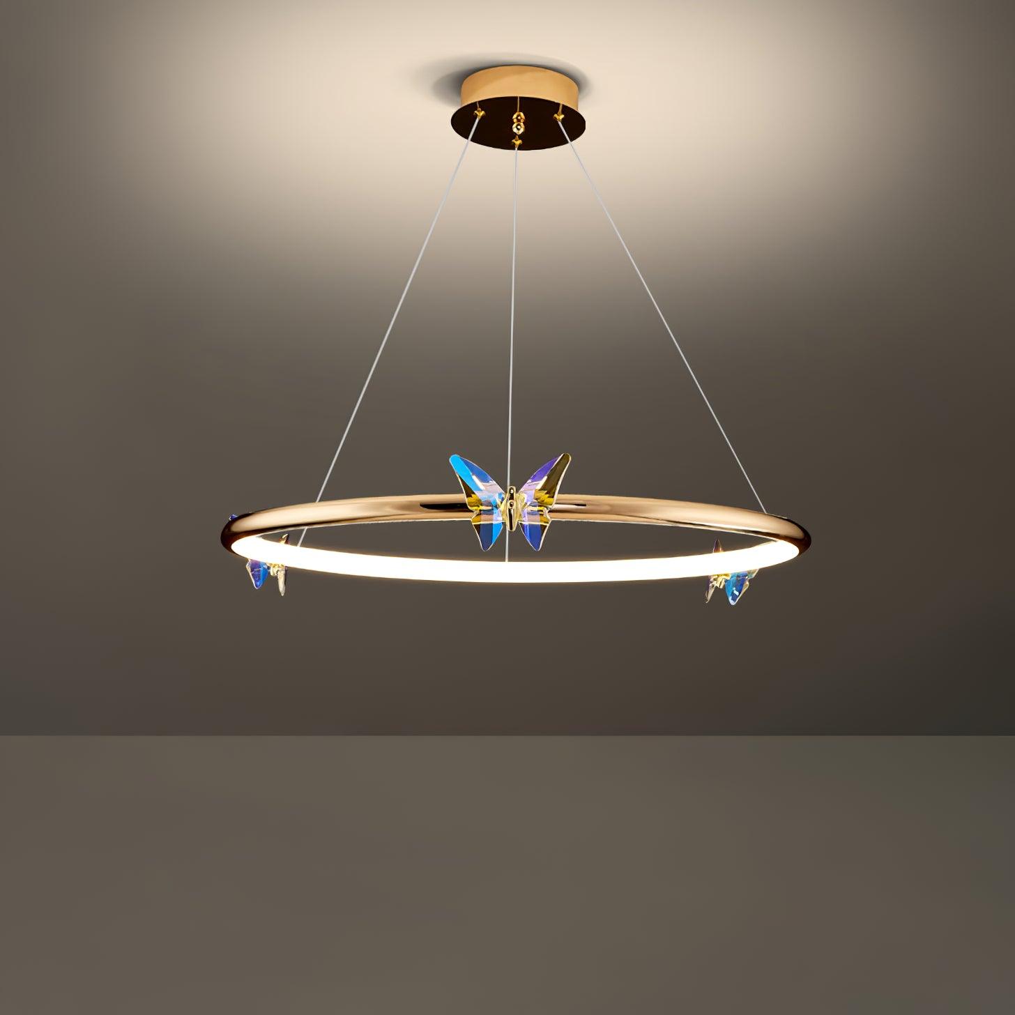 Lustra Chandelier Anneau en Cristal Papillon Élégant - Neutralighting