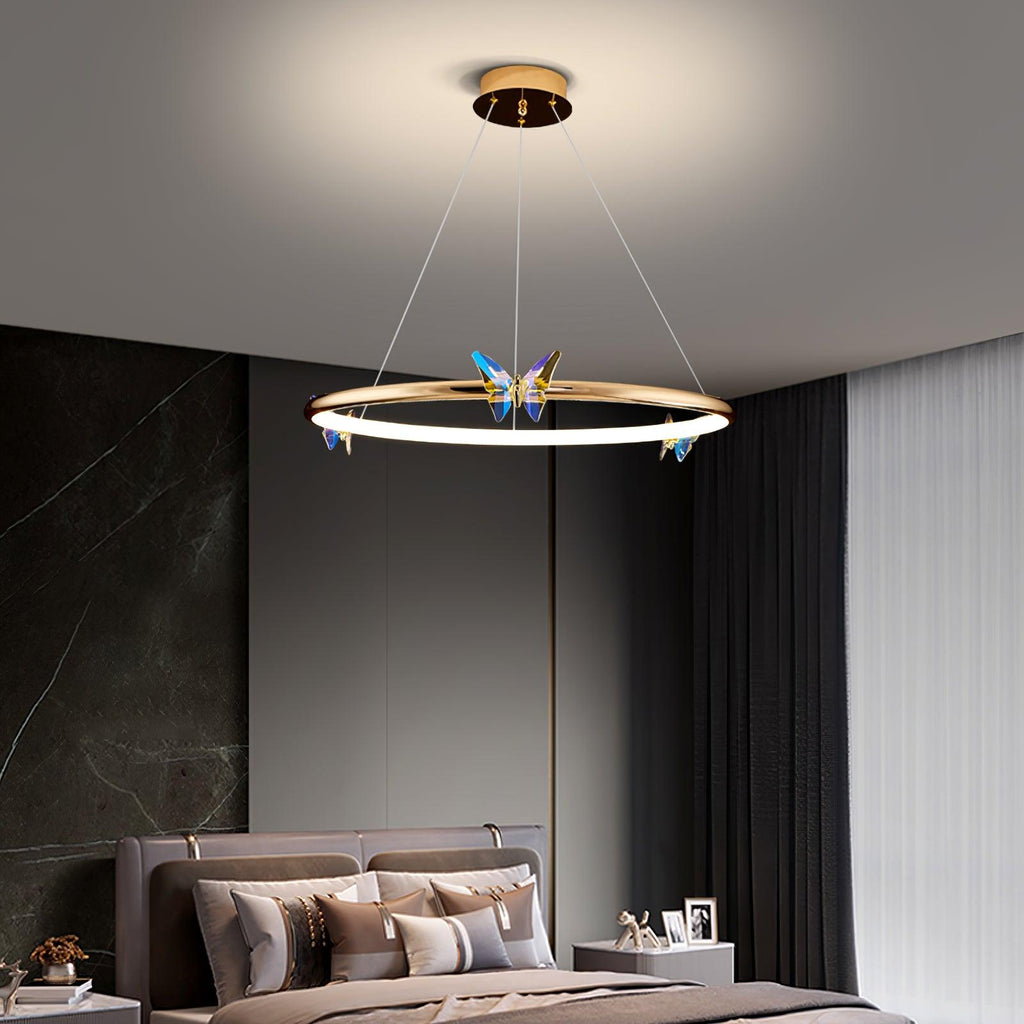 Lustra Chandelier Anneau en Cristal Papillon Élégant - Neutralighting