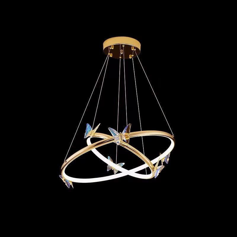 Lustra Chandelier Anneau en Cristal Papillon Élégant - Neutralighting